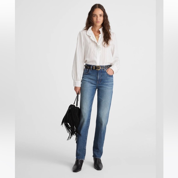 NWT Madewell Ruffle Button-Up Top (XS) - Picture 2 of 11